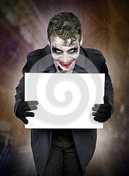 Dark creepy joker face