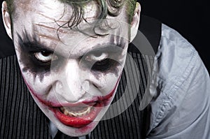 Dark creepy joker face