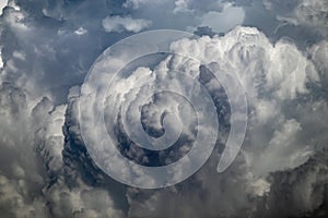 A dark cumulonimbus cloud in the sky