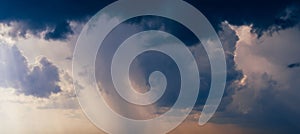 dark dramatic sky with thunderclouds in stormy