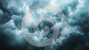 Dark and Dramatic Storm Clouds Sky