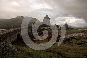 Dark Eilean Donan Castle - HDR image photo