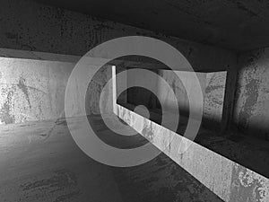 Dark empty concrete room interior background