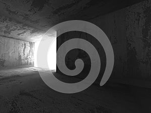 Dark empty concrete room interior background