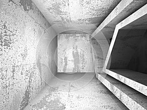 Dark empty concrete room interior background