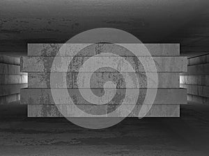 Dark empty concrete room interior background