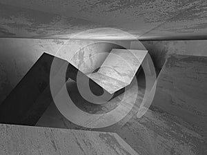 Dark empty concrete room interior background