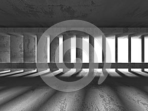 Dark empty concrete room interior background