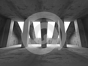 Dark empty concrete room interior background