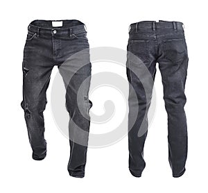 Dark empty denim pants