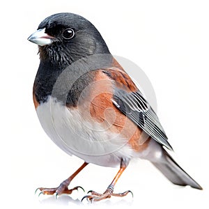 Dark-eyed Junco isolated on white background