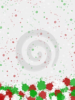 Dark faded Christmas splatter with splash