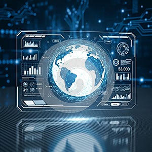 Is dark featuring subtle digital circuit patterns and glowing