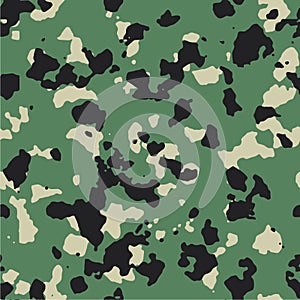 Dark flecktarn green seamless camo