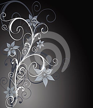 Dark floral background
