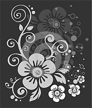 Dark flowers pattern