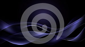 Dark, flowing, purple-blue abstract waves on a black background