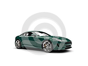 Dark forest green modern concept sports car