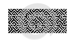 Dark geometric knot pattern with intricate design, vector design Generative AI