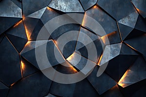Dark Geometric Triangular Gradient Shapes Background for Website and Print Design