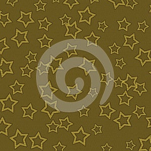 Dark Gold Textured Background With Gold Stars