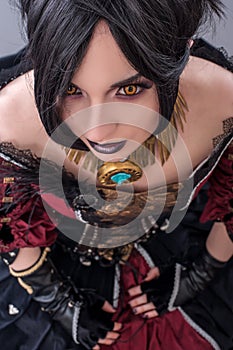 Dark gothic woman photo