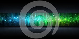 Dark Gradient Background with Green and Blue Lights