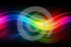 Dark Grainy Color Gradient Wave Background