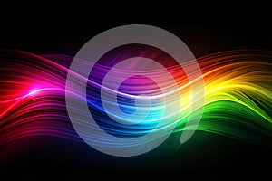 Dark Grainy Color Gradient Wave Background