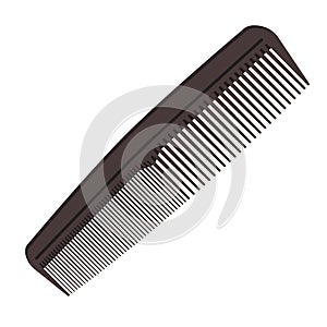 Dark gray hair comb icon. Vector illustration