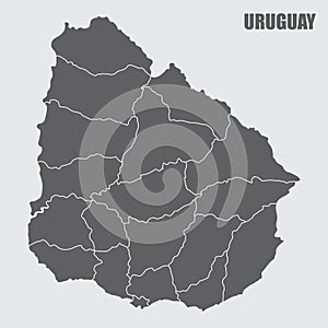 Uruguay regions map