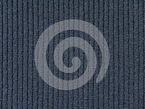 Dark gray ribbed knitted wool fabric