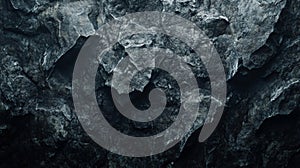 Dark Gray Rock Texture Background. Detailed Rough Stone Surface Close Up