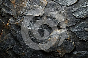 Dark Gray Rough Stone Wall Texture Background