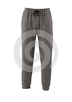 Dark gray sweatpants isolated on white