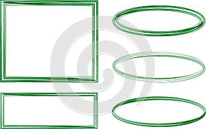 dark green colored creative frames set