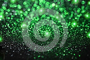 Dark Green Glitter Stars Sparkle Background