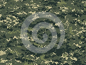 Dark green pixels camouflage