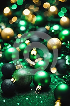 Dark green themed christmas wallpaper, xmas background