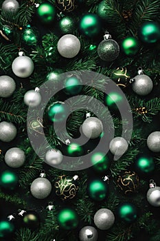 Dark green themed christmas wallpaper, xmas background