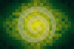 Dark Green Yellow Gradient Square Mosaic Background