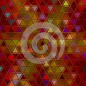 Dark grenadine background of triangle continuous mosaic