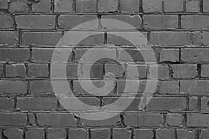 Dark grey brick wall background. Vintage background dark gray brickwall. Dark stone background. Gray concrete texture. Urban dark