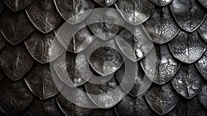 Dark Grey Scales Texture Background