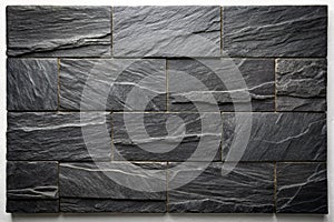 Dark grey slate stone texture photo