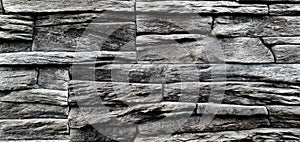 Dark Grey Stone Bricks Wall Texture