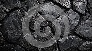 Dark Grey Stone Wall Texture Background