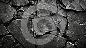 Dark Grey Stone Wall Texture Background