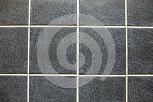 Dark grey tiles on the floor