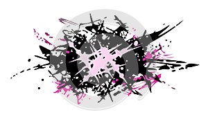 Dark Grunge Splatter Texture Overlay, vector design Generative AI